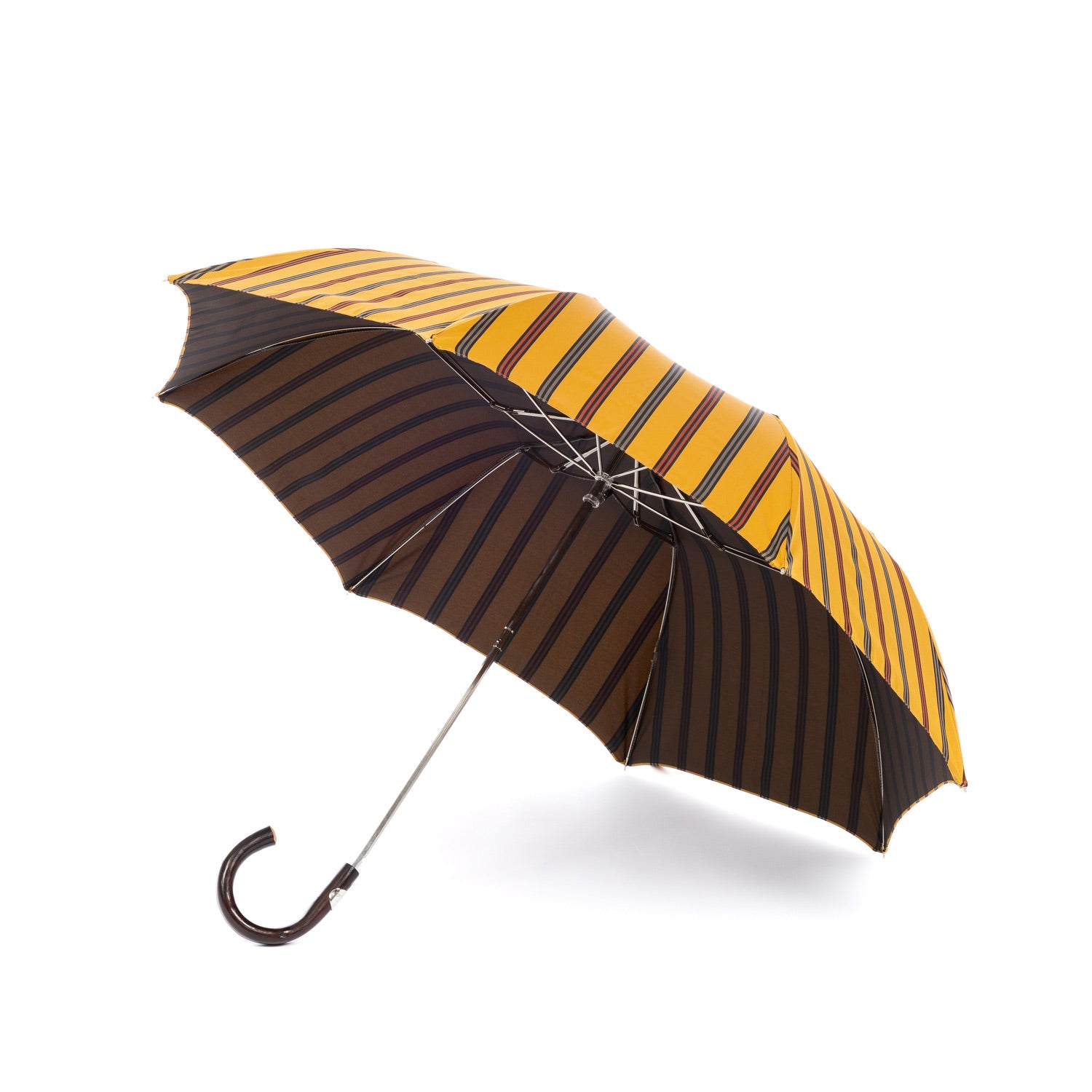 Francesco Maglia x MJ: Pocket Umbrella "Folding" with Chestnut Wood Handle - purely handmade